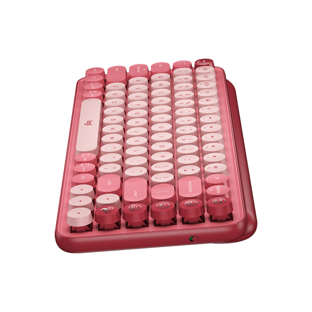 Teclado Mecánico Inalámbrico Logitech POP Keys Heartbreaker, Teclas para emojis intercambiables, Bluetooth, USB Logi Bolt, Español - 920-010715