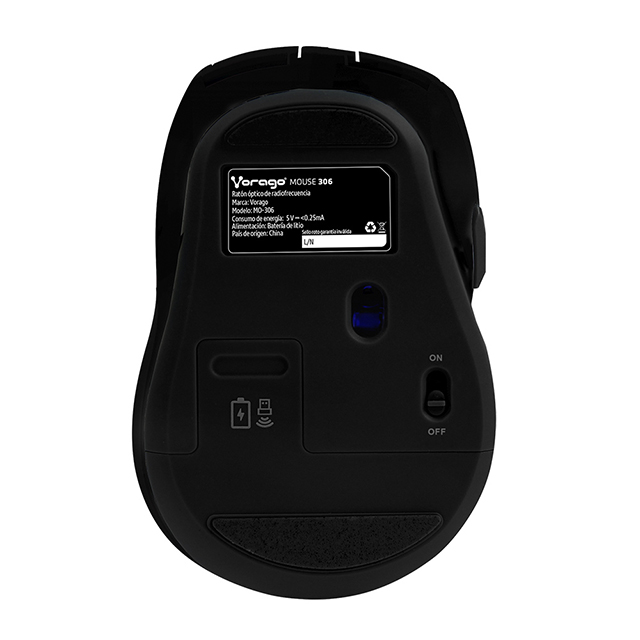 Mouse Inalámbrico Vorago MO-306 | Iluminado | Recargable | 2,400 Dpi