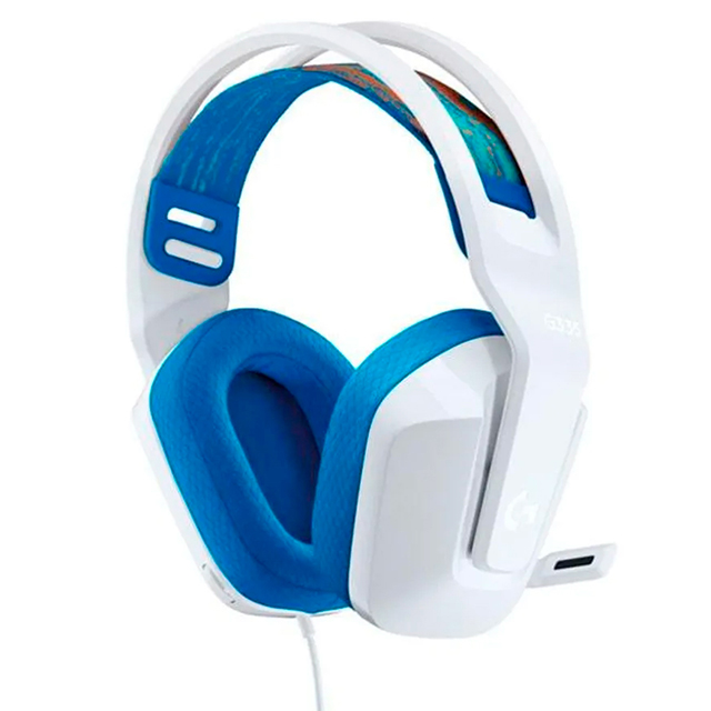 Diadema Logitech G335 White, Alámbrico, 3.5mm, PC / PS5 / Xbox X|S / Nintendo Switch / Mobile Devices - 981-001017