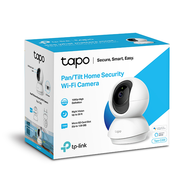 Camara Wi-Fi de seguridad para el hogar TP-Link Tapo C200 | Full HD | Detección de movimiento | Vision Nocturna | Compatible con Hey Google y Alexa