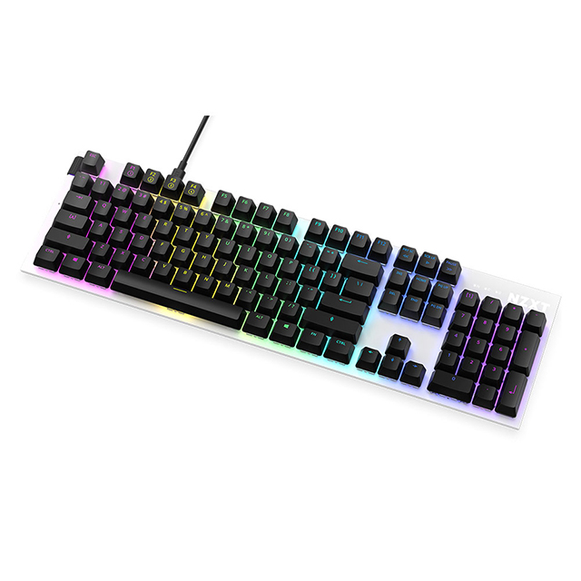 Teclado Mecánico Modular NZXT Function Blanco, Switches Gateron Red, RGB, Hot Swap, USB C, Ingles - KB-1FSUS-WR