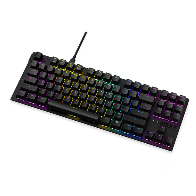 Teclado Mecánico Modular NZXT Function Tenkeyless Negro, Switches Gateron Red, RGB, Hot Swap, USB C, Ingles - KB-1TKUS-BR