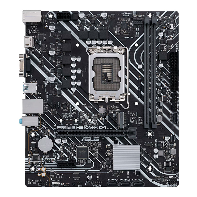 Tarjeta Madre Asus Prime H610M-K D4-CSM, Micro-ATX, 12th Gen Intel, LGA1700, DDR4 3200Mhz, x1 M.2