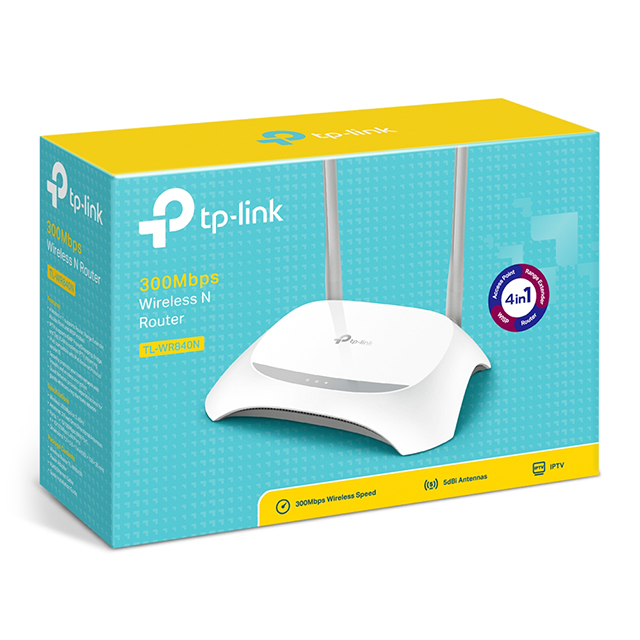 Router TP-Link TL-WR840N | 300Mbps | 2.4Ghz | 4 Modos en 1 | Router | Extensor | Access Point | WISP