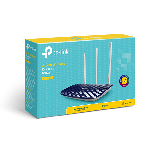 Router TP-Link Archer C20 | Doble Banda AC750 | 2.4Ghz | 5Ghz | 3 Modos en 1 | Router | Extensor | Access Point