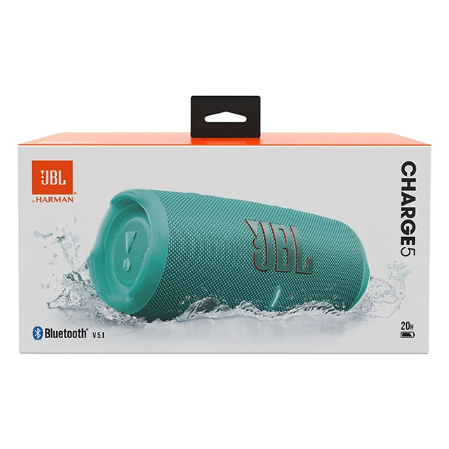 Bocina Bluetooth JBL Charge 5 Teal | Resistente al polvo y agua IP67 | Bateria Integrada - JBLCHARGE5TEALAM