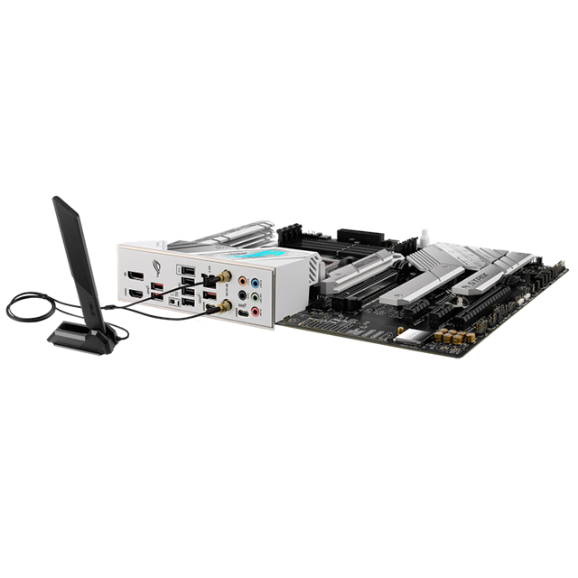 Tarjeta Madre ASUS ROG Strix B650-A Gaming WiFi, ATX, Socket AM5, AMD B650, DDR5, PCIe 4.0, 3× M.2, Wi-Fi 6E, Bluetooth 5.2, Aura Sync, Blanco/Plata – ROG STRIX B650-A GAMING WIFI