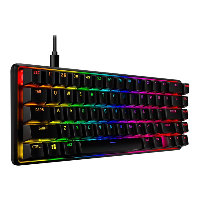 Teclado Mecánico HyperX Alloy Origins 65, RGB, Switches HX Red, Ingles - 4P5D6AA#ABA