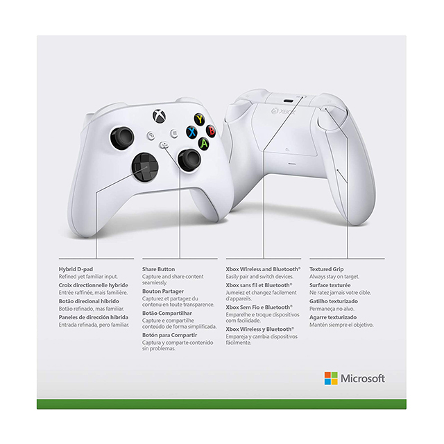 Control Inalámbrico Xbox Robot White | Xbox Series X|S | Xbox One | PC | Android | iOS - QAS-00011