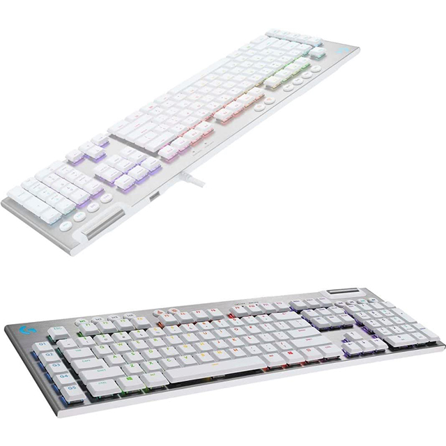 Teclado Mecánico Logitech G815 Blanco, Switches Low Profile GL Tactil, Lightsync RGB, Ingles- 920-011354