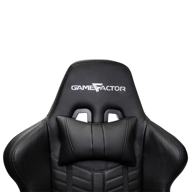 Silla Gamer GameFactor CGC601 XL, Piel, Reclinable, Negro