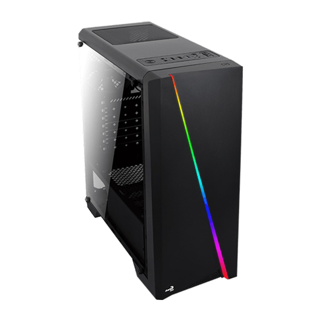 Gabinete Aerocool Cylon RGB Negro, Cristal Templado, 1 Ventilador, ATX - 4718009152335