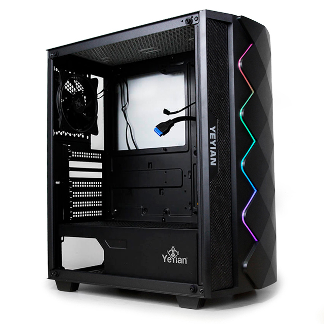 Gabinete Yeyian Abyss 2500, Negro, ATX, Cristal Templado, 3 Ventiladores ARGB, YGA-49701