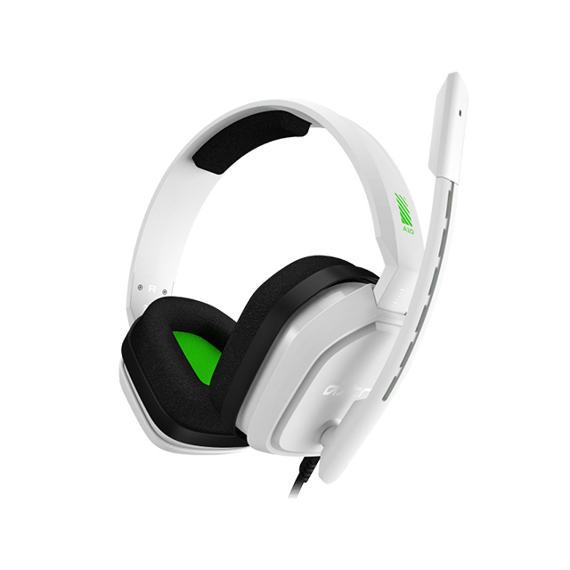 Diadema Astro A10, Blanco-Verde, Alámbrico, 3.5mm / Xbox Serie X|S / PS5 / PC / MAC (Logitech) - 939-001851