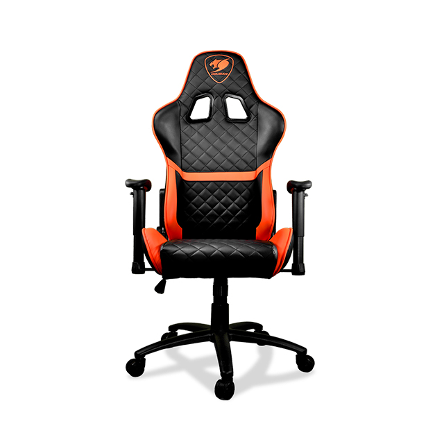 Silla Gamer Cougar Armor One, Vinil, Reclinable, 4D, Negro/Naranja