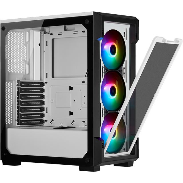 Gabinete Corsair Icue 220T RGB Blanco, Cristal Templado, 3 Ventiladores SP120 RGB PRO, ATX - CC-9011191-WW