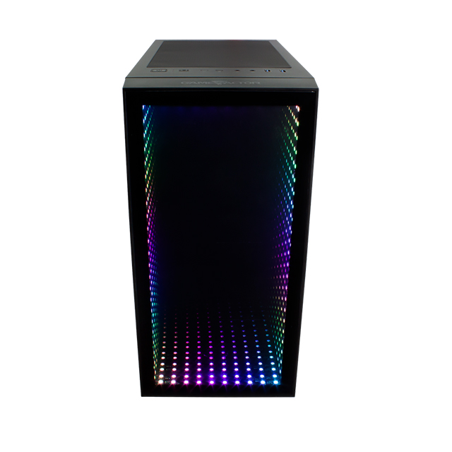 Gabinete GameFactor CSG560, Micro-ATX, ARGB, Vidrio Templado, Panel frontal Infinity