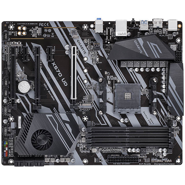 Tarjeta Madre Gigabyte X570 UD, ATX, AM4, DDR4 4266Mhz OC, M.2, PCIe 4.0, Crossfire