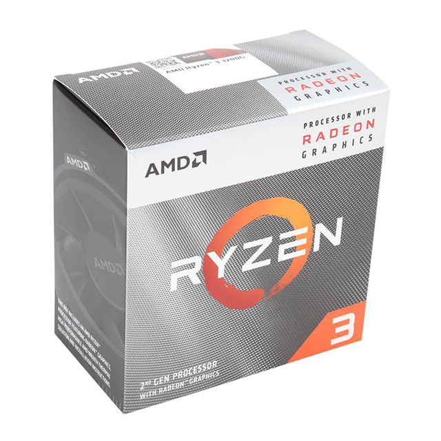 Procesador AMD Ryzen 3 3200G, 4 Cores, 4 Threads, Radeon Vega 8 Graphics, 3.6Ghz Base, 4.0Ghz Max, Socket AM4, Wraith Stealth.