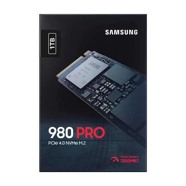 Unidad de Estado Solido SSD NVMe M.2 Samsung 980 Pro, 1TB, 7,000/5,000 MB/s, PCI Express 4.0 - MZ-V8P1T0B/AM