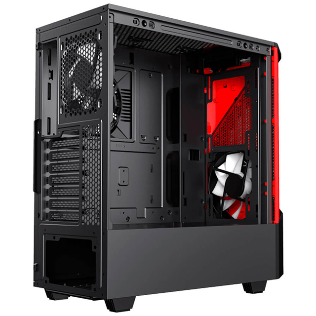 Gabinete Munfrost Panda Pro Red, E-ATX, Cristal Templado, 2 Ventiladores ARGB