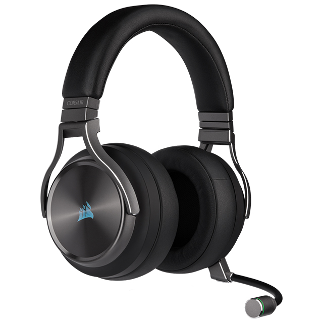 Diadema Corsair Virtuoso SE Gunmetal Wireless RGB, Inalámbrico, 7.1 Surround / USB / USB-C / 3.5mm / PC / Nintendo Switch / Xbox / PS5 - CA-9011180-NA