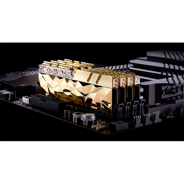 Memoria RAM G. Skill Trident Z Royal Elite Oro 16GB 2X8GB DDR4 4800MHZ CL19-28-28-48 1.50V - F4-4800C19D-16GTEGC