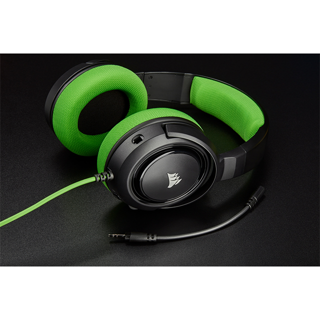 Diadema Corsair HS35 Verde, Alámbrico, 3.5mm, PC, PS4, Xbox One, Switch, Mobile Devices, Stereo -  CA 9011197 EU