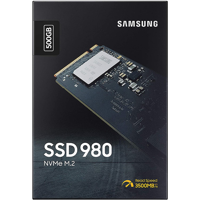 Unidad de Estado Solido SSD NVMe M.2 Samsung 980, 500GB, 3,500/3,000 Mb/s, PCI Express 3.0 - MZ-V8V500B/AM