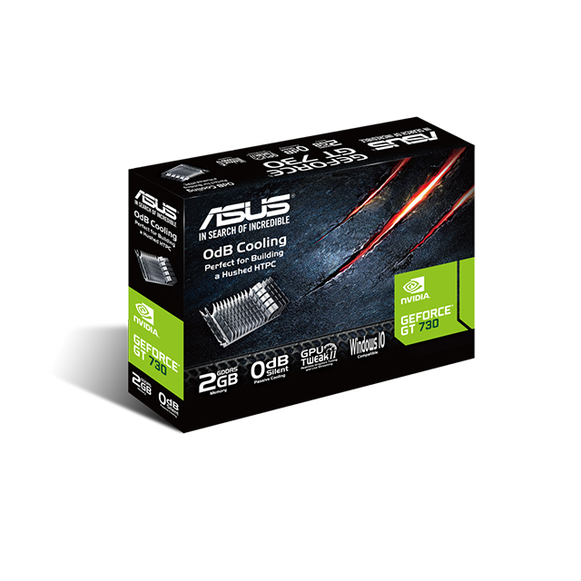 Tarjeta de video Nvidia Asus Geforce GT 730 2GB DDR5 - GT730-SL-2GD5-BRK