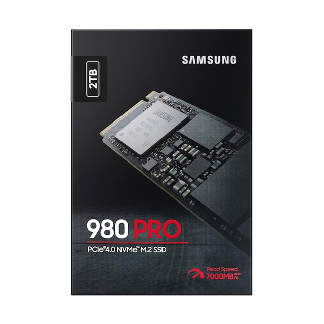 Unidad de Estado Solido SSD NVMe M.2 Samsung 980 Pro, 2TB, 7,000/5,000 MB/s, PCI Express 4.0 - MZ-V8P2T0B/AM