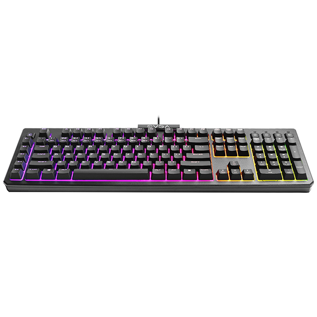 Teclado de Membrana EVGA Z12 RGB Gaming, Macros programables, Resistente al agua, Ingles - 834-W0-12US-KR