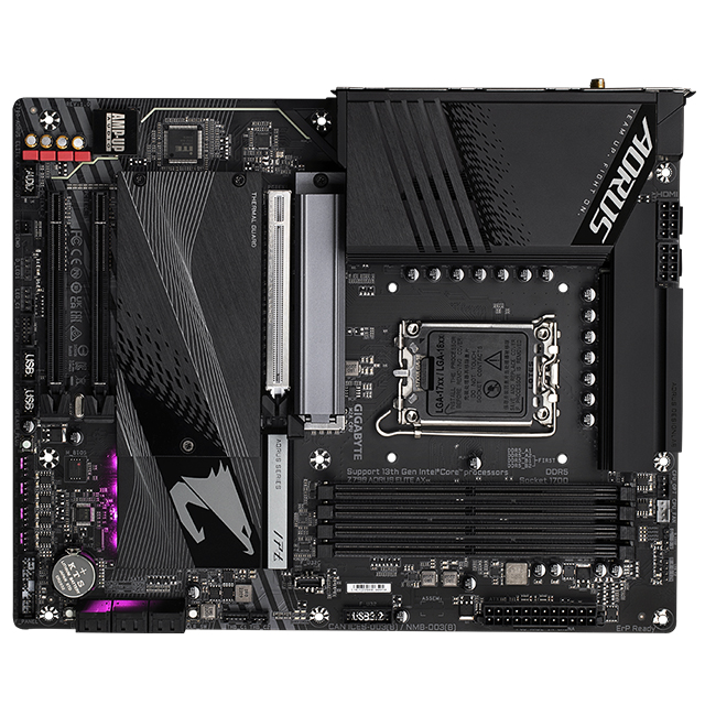 Tarjeta Madre Gigabyte Z790 Aorus Elite AX, ATX, 12th y 13th Gen Intel, LGA1700, DDR5 7600Mhz OC, x4 M.2, RGB Fusion 2.0, Wi-Fi 6E, Bluetooth 5.3