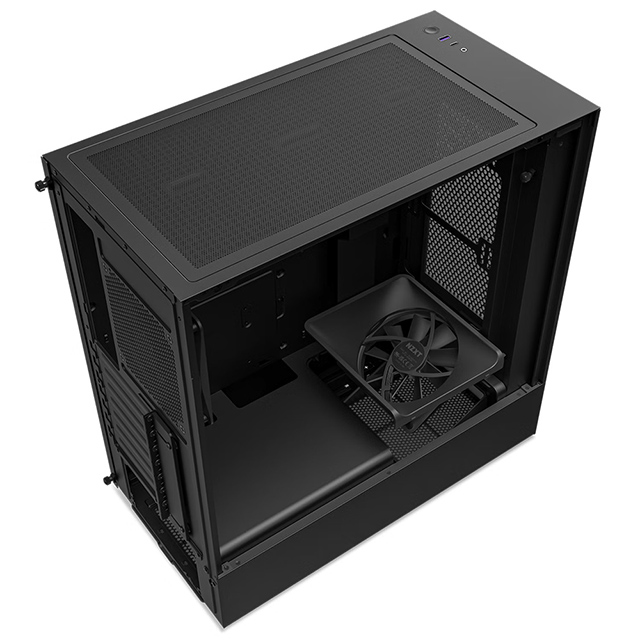 Gabinete NZXT H5 Flow Negro, ATX, Cristal Templado, 2 Ventiladores F Quiet 120mm - CC-H51FB-01