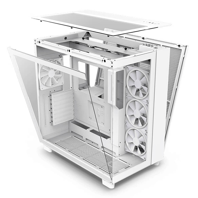 Gabinete NZXT H9 Elite Blanco, ATX, Cristal Templado, 3 Ventiladores RGB, 1 Ventilador sin RGB - CM-H91EW-01