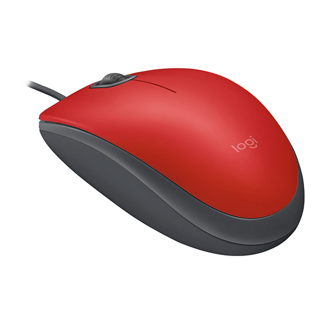 Mouse Logitech M110 Silent Rojo, Alámbrico, 3 Botones, 1,000 DPI - 910-005492