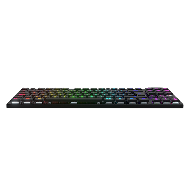 Teclado Gamer Mecanico Redragon Horus TKL RGB, Switches Red Ultra Low Profile, Inalámbrico, USB 2.4Ghz, Bluetooth 5.0, Iluminación RGB, Español - K621-RGB-SP RD