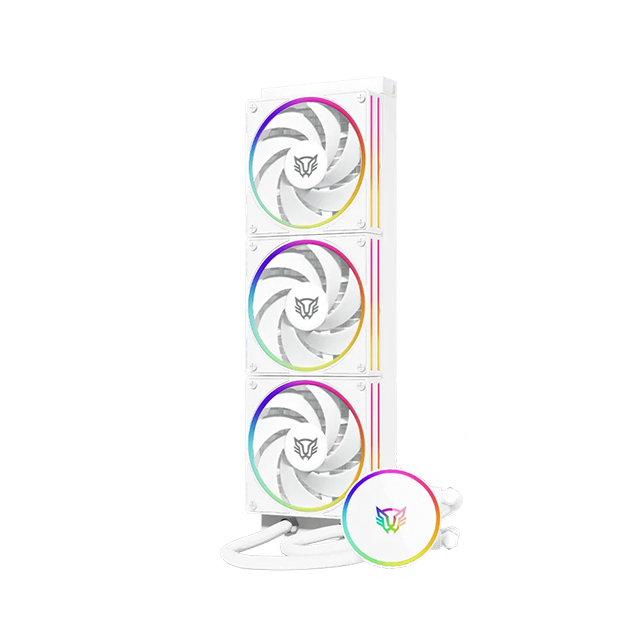 Enfriamiento Líquido Balam Rush Hydrox Pro V2 HX36, 360mm, 3 Ventiladores, RGB, Blanco - BR-941877