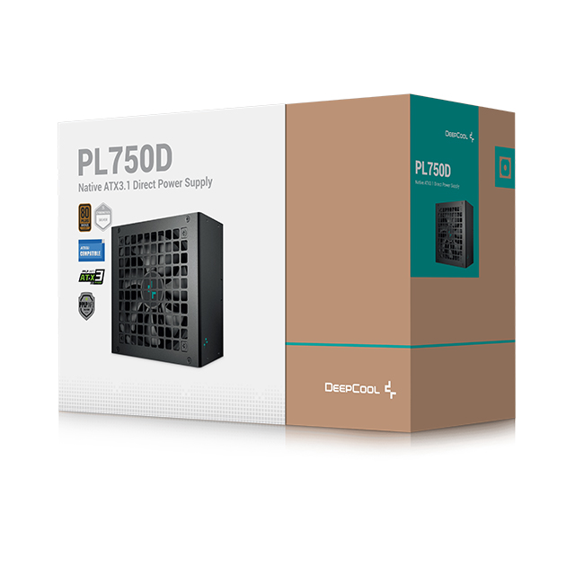 Fuente de Poder DeepCool PL750D, 750W, Negro, 80 Plus Bronze, ATX 3.1, No Modular - R-PL750D-FC0B-US-V2