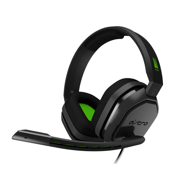 Diadema Astro A10 + MixAmp™, Verde Gris, Alámbrico, 3.5mm, Xbox One (Logitech) - 939-001591