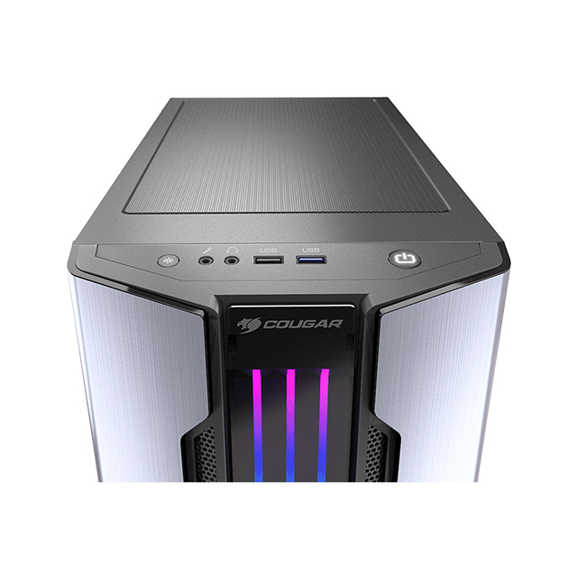 Gabinete Cougar Gemini M Silver, RGB, Cristal Templado, Micro ATX, 385TMB0.0002