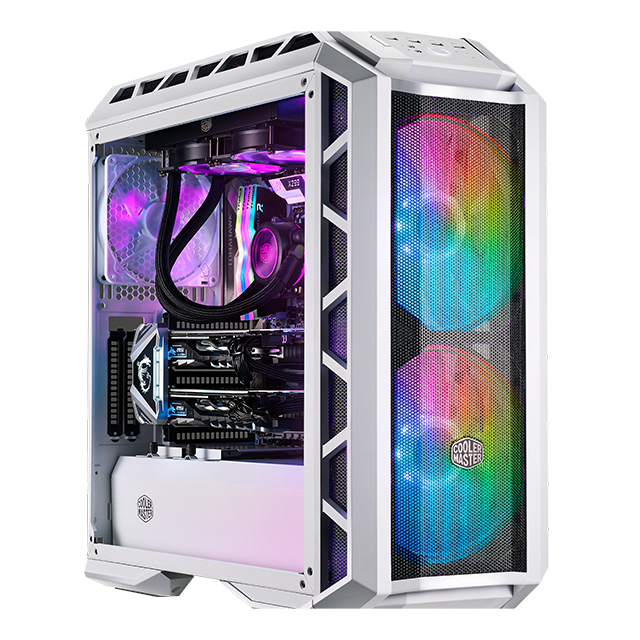 Gabinete Cooler Master MasterCase H500P Mesh White ARGB, 2 Ventiladores 120mm, Cristal Templado - MCM-H500P-WGNN-S01