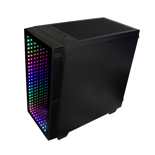 Gabinete GameFactor CSG560, Micro-ATX, ARGB, Vidrio Templado, Panel frontal Infinity