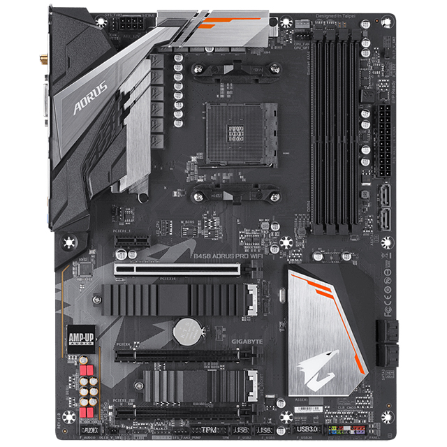 Tarjeta Madre Gigabyte B450 Aorus Pro WIFI, ATX, AM4, DDR4 3600Mhz OC, Dual M.2, Crossfire, RGB Fusion 2.0