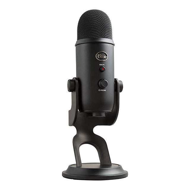 Microfono Blue Yeti Blackout, Plug-And-Play USB, (Logitech) - 988-000100 