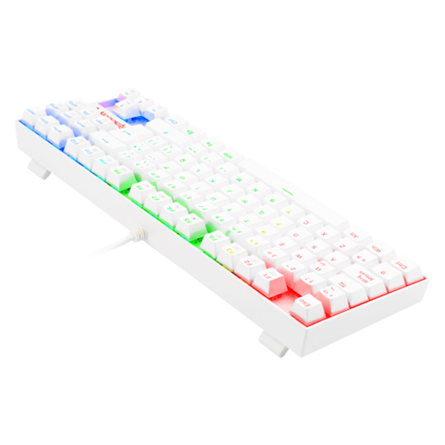 Teclado Mecanico Redragon Kumara White K552WRGB-SP, TKL, Switches Redragon Blue, Español