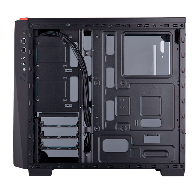 Gabinete Corsair Carbide Series Spec-04 Negro/Rojo, Cristal Templado, 1 Ventilador, ATX - CC-9011117-WW