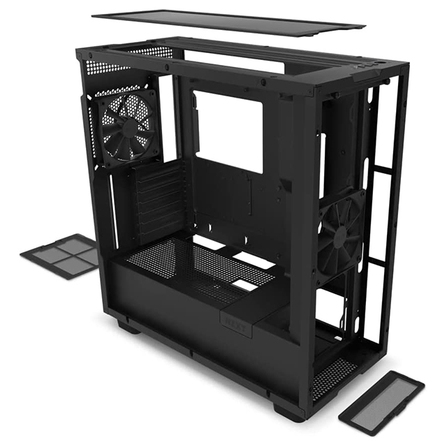 Gabinete NZXT H7 Negro, E-ATX, Cristal Templado, 2 Ventiladores, Soporte GPU Vertical - CM-H71BB-01