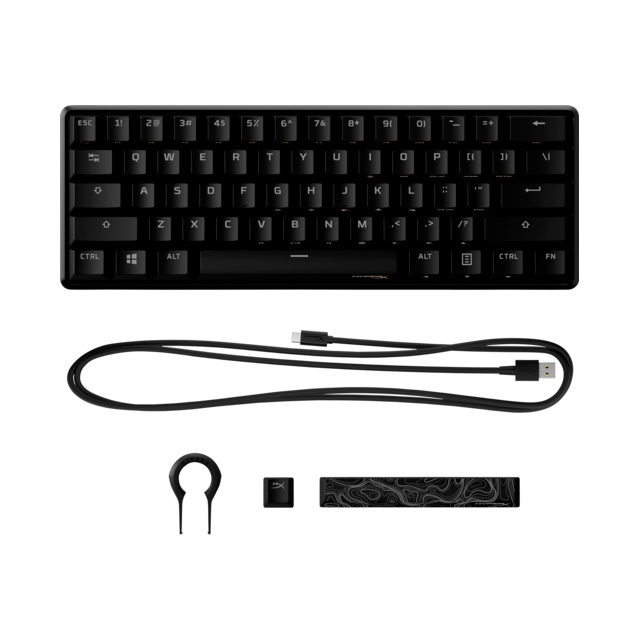 Teclado Mecánico HyperX Alloy Origins 60, RGB, Switches HX Aqua, Ingles - 56R61AA#ABA