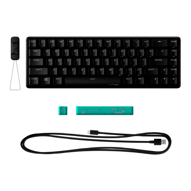 Teclado Mecánico HyperX Alloy Origins 65, RGB, Switches HX Aqua, Ingles - 56R64AA#ABA